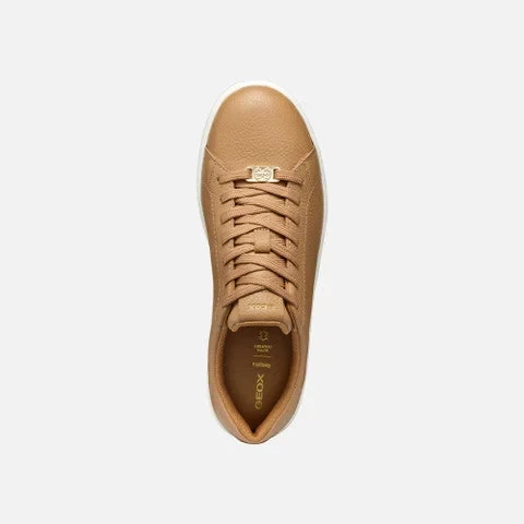 Geox Spherica ECUB-1 Woman's Beige Sneakers Size 37: Experience Unmatched Comfort and Breathability with Premium Leather Design for Everyday Wear. D55WEB.04654.C5000 - Image 11