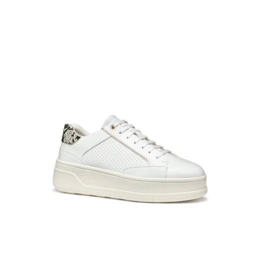 Geox Spherica ECUB-2 Woman Slip On Sneakers White 36 with Python Print Detailing Comfortable and Lightweight Design for Everyday Wear - Geox - Image 12