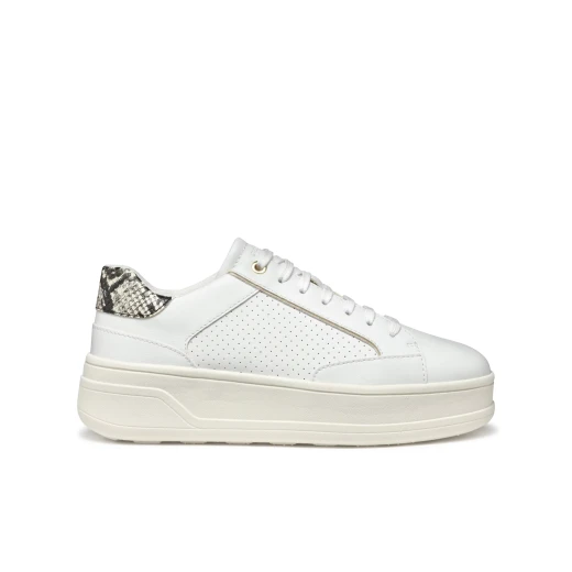 Geox Spherica ECUB-2 Women's Slip On Sneakers White Python Print Leather Effect Cushioned Lightweight Casual Shoes Size 41 - Geox - Image 2