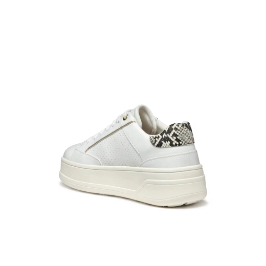 Geox Spherica ECUB-2 Women's Slip On Sneakers White Python Print Leather Effect Cushioned Lightweight Casual Shoes Size 41 - Geox - Image 3