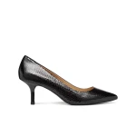 Kleopy Woman's Metallic Leather City Shoes in Black, Size 37, Featuring a Dynamic Feel and Contemporary Aesthetic for Everyday Wear, Perfect for City Days D55YBA.000KY.C9999 - Geox