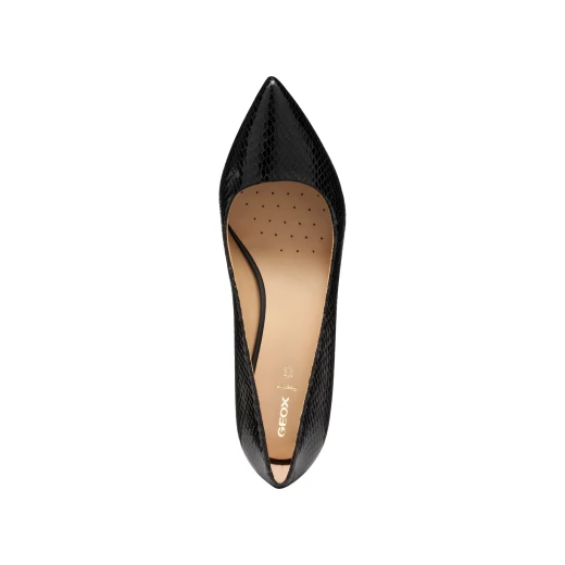 Kleopy Woman's Metallic Leather City Shoes in Black, Size 37, Featuring a Dynamic Feel and Contemporary Aesthetic for Everyday Wear, Perfect for City Days D55YBA.000KY.C9999 - Geox - Image 7