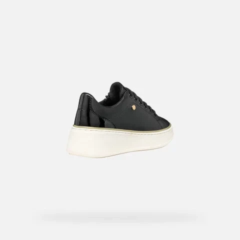 Sunnetty Woman's Breathable Sneakers Black Patent Leather Detail Size 39 Casual Comfortable Design Metal Accent for Everyday Wear and Style - Image 7