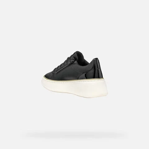 Sunnetty Woman's Breathable Sneakers Black Patent Leather 37 Casual Refined Design Metal Detail Comfortable Footwear for Ladies Fashionable Street Style D55YHA.05402.C9999 - Image 8