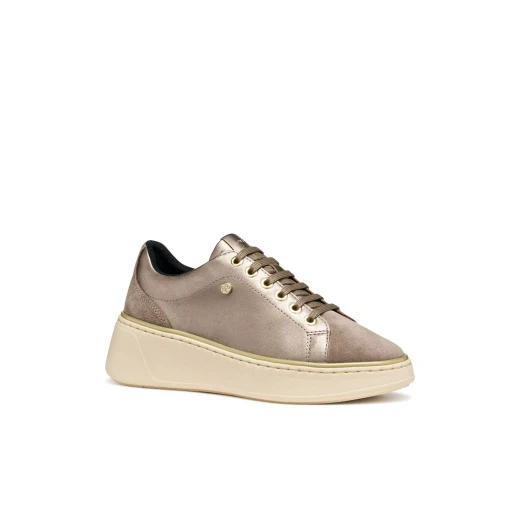 Sunnetty Woman Taupe Sneakers Size 37 Breathable Comfortable Pearlescent Leather Effect Suede Casual Leisuretime Outfits Perfect Fit - Geox - Image 3