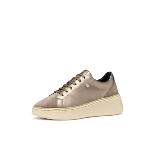 Sunnetty Woman Taupe Sneakers Size 37 Breathable Comfortable Pearlescent Leather Effect Suede Casual Leisuretime Outfits Perfect Fit - Geox - Image 4