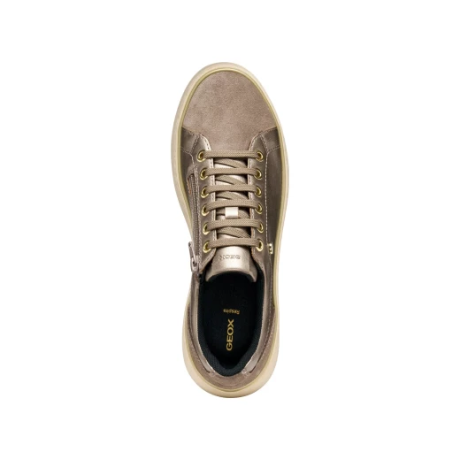 Sunnetty Woman Taupe Sneakers Size 37 Breathable Comfortable Pearlescent Leather Effect Suede Casual Leisuretime Outfits Perfect Fit - Geox - Image 9