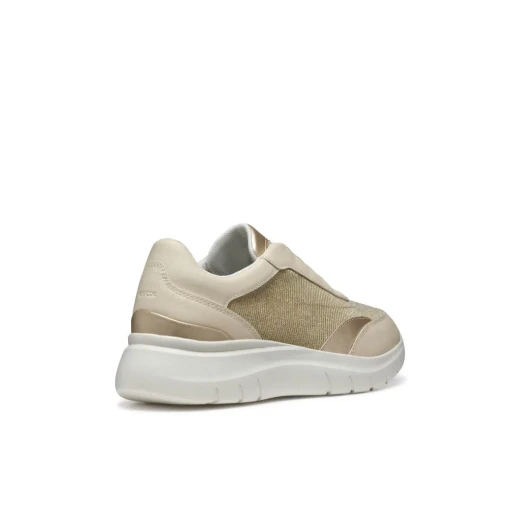 Plummery Woman Breathable Metallic Sneaker Light Gold 36 Ultra Lightweight Running Shoe Design Comfortable for Warm Weather Fashion 2024 - Geox - Image 3