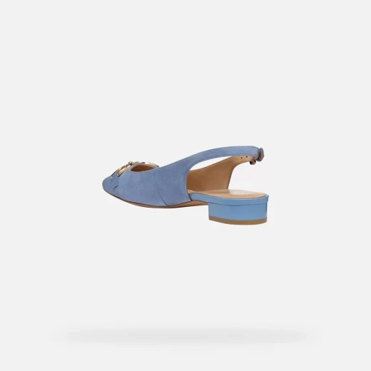Geox Giselda 15 Women's Slingback Ballet Flats in Blue, Suede Upper, Adjustable Strap, Size 39 - Geox - Image 8