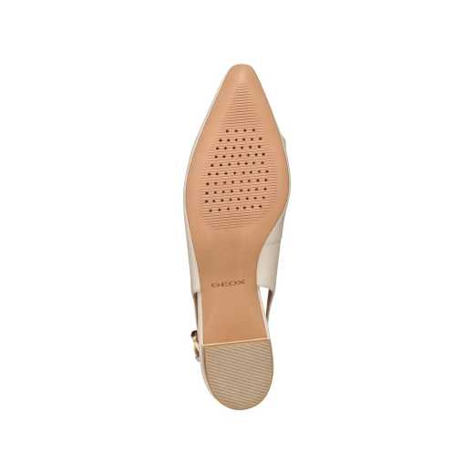 Geox Giselda 15 Women's Slingback Ballet Flats in Papyrus Color Size 37 Featuring Adjustable Strap, Metal Embellishment, Low Heel, Lightweight and Breathable Design - Geox - Image 10