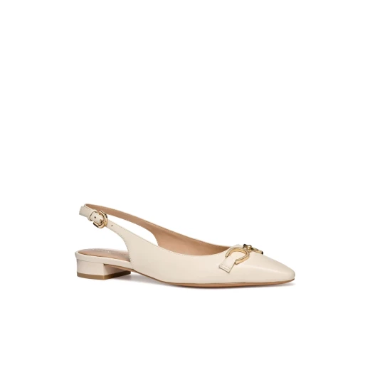 Giselda15 Woman Papyrus Slingback Ballet Flat with Adjustable Strap and Metal Embellishment Size 41 Lightweight Breathable Nappa Leather D55YUE.000TU.C1122 - Geox - Image 12