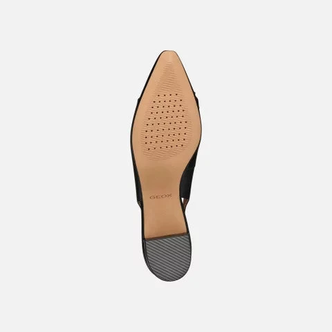Geox Giselda 15 Women's Slingback Ballet Flats Black Nappa Leather Adjustable Strap Size 39 - Geox - Image 10