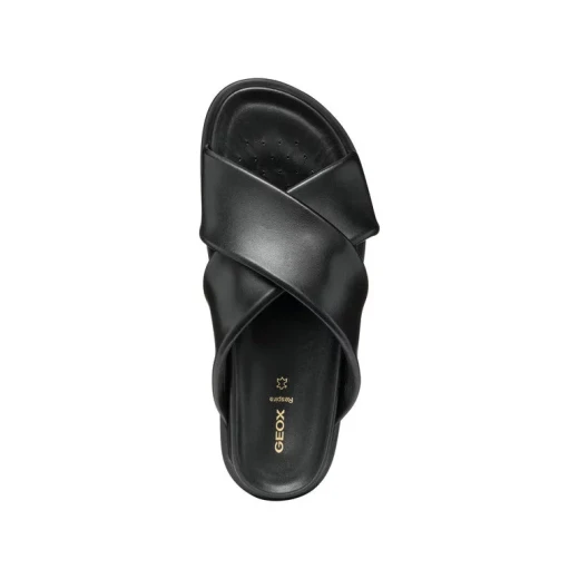 Adelash Woman Flat Sandals Black Nappa Leather Woven Straps Comfortable Design Size 37 Everyday Outfit Ideal Dynamic Woven Straps Contemporary Design D55YWB.000TU.C9999 - Image 10