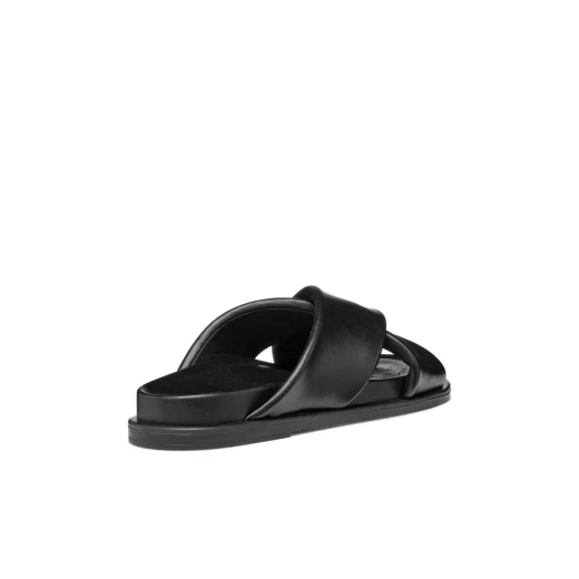 Adelash Woman Flat Sandals in Black, Size 36, Featuring Woven Straps and Crafted from Soft Nappa Leather, Ideal for Everyday Wear, Comfortable Design - Geox - Image 4