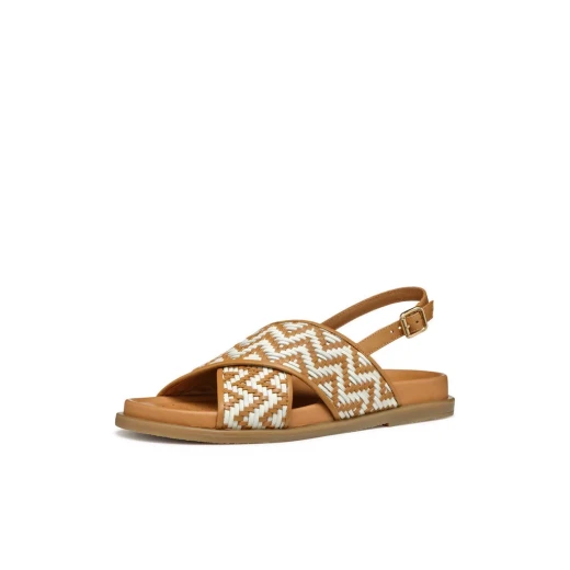 Adelash Woman Flat Sandals Camel Leather Size 38 for Women with Breathable Design, Shiny Leather Upper, Perfect for City Routines and Off Duty Pursuits. SKU: D55YWE.000TC.C5F1S. - Adelash - Image 11