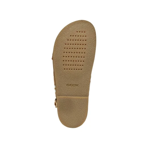 Adelash Woman Flat Sandals Camel Leather 40 Comfortable Breathable - Geox - Image 16