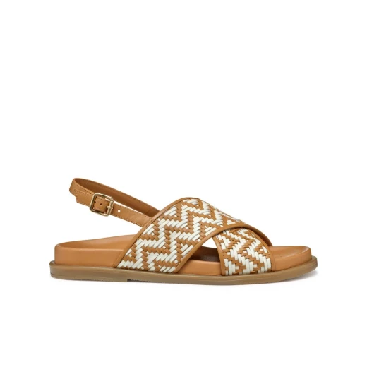 Adelash Woman Flat Sandals Camel Leather Size 39 Comfortable Breathable Shiny Leather Upper Perfect for City Routine and Off Duty Pursuits Stylish Footwear - Image 2