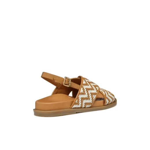 Adelash Woman Flat Sandals Camel Leather Size 39 Comfortable Breathable Shiny Leather Upper Perfect for City Routine and Off Duty Pursuits Stylish Footwear - Image 6