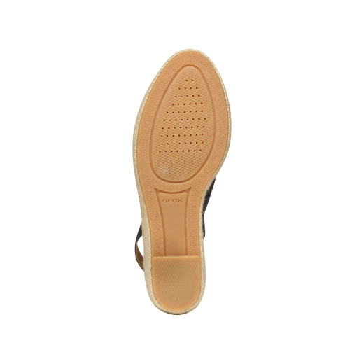 Geox Iberide Woman Espadrille Wedge Sandals in Navy, Crafted from Supple Nappa Leather, Designed for Summery City Styling, Breathable Comfort, Size 36 - Geox - Image 10
