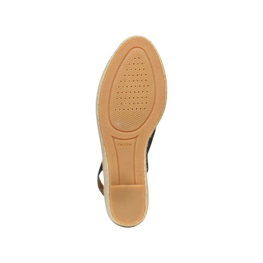Geox Iberide Woman Espadrille Wedge Sandals in Navy, Crafted From Supple Nappa Leather, Designed for Summery City Styling, Breathable Comfort, Size 38, SKU D55YXA.000TU.C4002 - Geox - Image 5