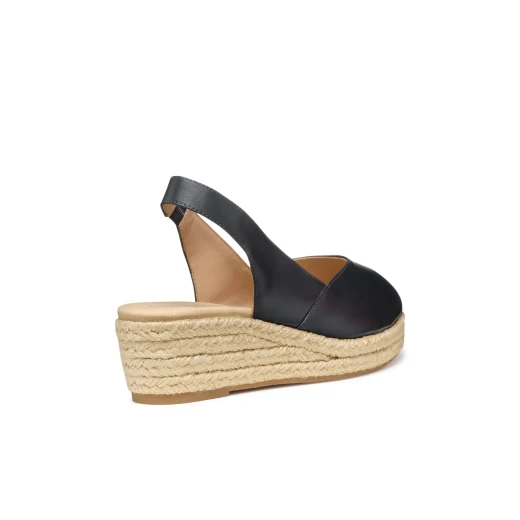 Geox Iberide Woman Espadrille Wedge Sandals in Navy, Crafted from Supple Nappa Leather, Designed for Summery City Styling, Breathable Comfort, Size 36 - Geox - Image 7