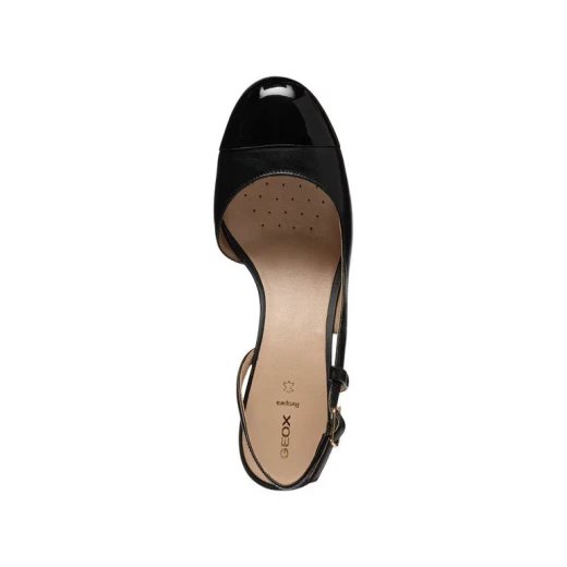 Virnilisa 65 Women's Slingback Shoes with Adjustable Strap and Supple Nappa Leather Upper in Black, Size 40, Offering Timeless Style and Comfort for Women's Footwear - Geox - Image 9