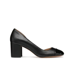 Virnilisa 65 Women's Court Shoes in Black, Featuring Nappa Leather Upper and Leather-Effect Material, Open-Sided Design for Feminine Refinement, Size 39 EU, Chic City Styling