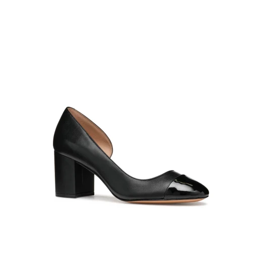 Virnilisa 65 Women's Court Shoes in Black, Featuring Nappa Leather Upper and Leather-Effect Material, Open-Sided Design for Feminine Refinement, Size 39 EU, Chic City Styling - Geox - Image 6
