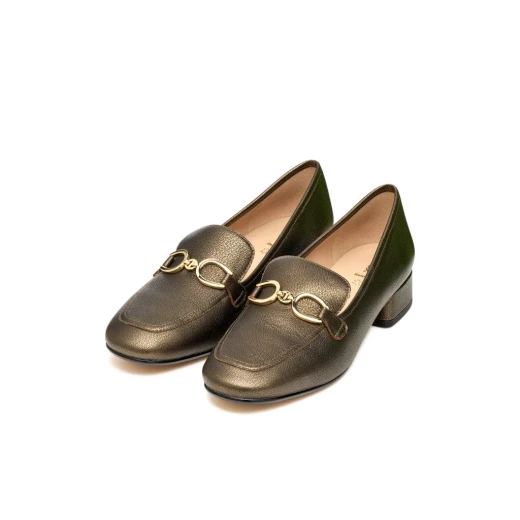 Dhyalma Woman Metallic Leather Loafers LEAD Style, Breathable Comfort for Everyday Wear, Item #D561NB.000KY.C9003, Available in Size 37 - Dhyalma - Image 10