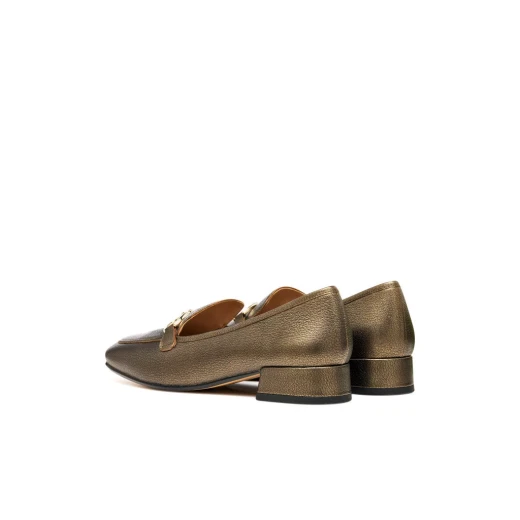 Dhyalma Woman Metallic Leather Loafers LEAD Style, Breathable Comfort for Everyday Wear, Item #D561NB.000KY.C9003, Available in Size 37 - Dhyalma - Image 11