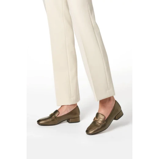 Dhyalma Woman Metallic Leather Loafers LEAD Style, Breathable Comfort for Everyday Wear, Item #D561NB.000KY.C9003, Available in Size 37 - Dhyalma - Image 3