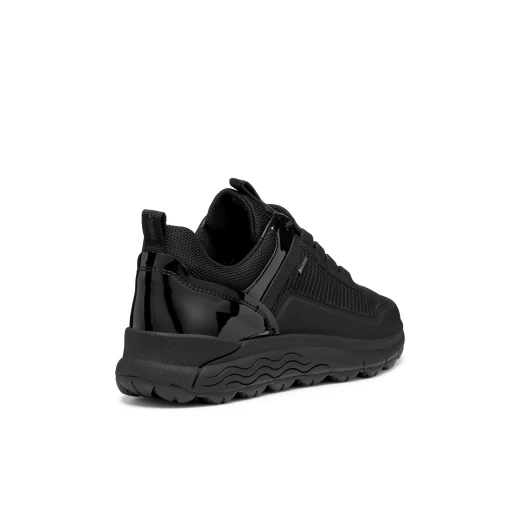 Geox Spherica 4x4 ABX Women's Waterproof Sneakers Black Fabric Thermoplastic Detailing Breathable Cushioned Comfort Size 41 Everyday Active Chic Style - Geox - Image 4