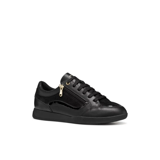 Maryemy Woman Sneakers Black Suede and Nappa Detailing Size 36 - Geox - Image 3