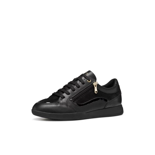 Maryemy Woman's Sneaker Black Shiny Suede Urban Design Modern Silhouette Nappa Detailing Stylish Daytime Outfit Perfect for Women's Size 37 Item Code D563BB.0MA85.C9999 - Zara - Image 4