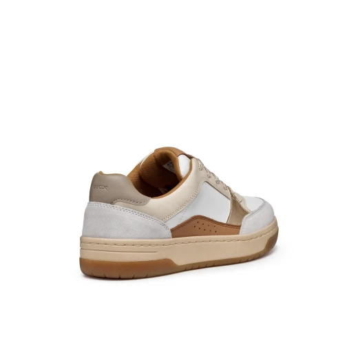 Sedral Court Woman Sneaker in White, Stylish Nappa Leather and Suede Detailing for Women, Perfect for City Wear, Available in Size 36 - Geox - Image 4