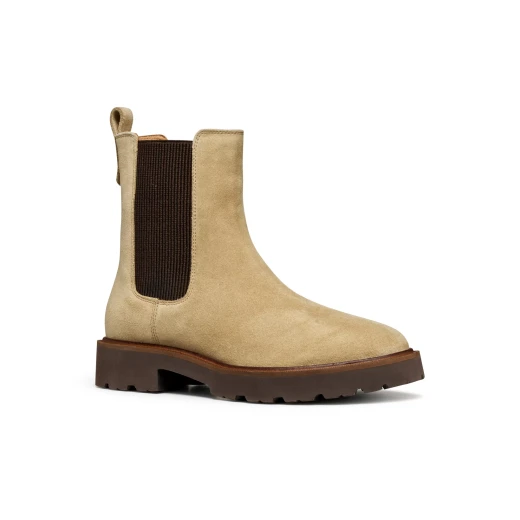 Geox Norize Woman Ankle Boots Sand Suede 40 Featuring Contemporary Design And Modern Silhouette Perfect For Everyday City Styling Crafted From Premium Suede Material - Geox - Image 3