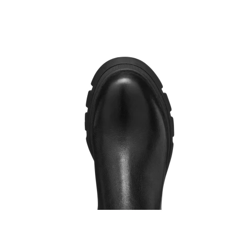 Pluette Woman Boot with Chunky Sole in Black Leather Effect and Tumbled Leather, Size 38, Contemporary City Style - Pluette - Image 6