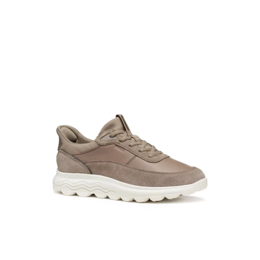 Geox Spherica Plus Woman Sneakers Taupe 37 Featuring Cushioned Comfort Fast In Technology Nappa Suede Details Stylish Breathable Design Comfortable for Everyday Wear - Geox - Image 3