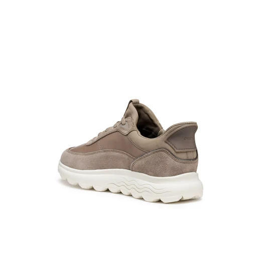 Geox Spherica Plus Woman Taupe Sneakers Size 36 Featuring Fast In Technology for Easy Entry, Nappa Leather and Suede Detailing, Cushioned and Comfortable Design - Geox - Image 5