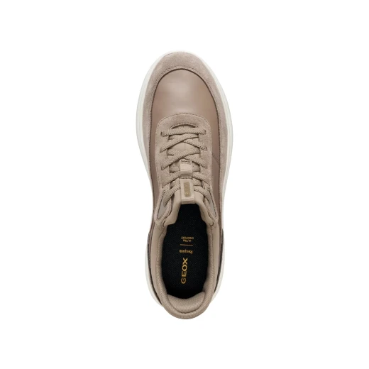 Geox Spherica Plus Woman Taupe Sneakers Size 38 with Fast In Technology for Effortless Entry and Cushioned Comfort Nappa Leather and Suede Detailing - Geox - Image 6