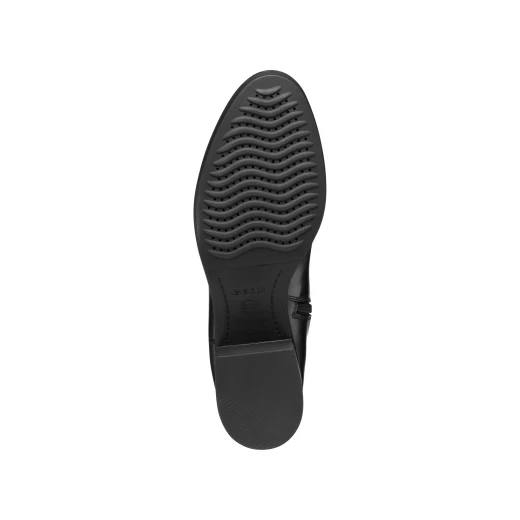 Felicity Woman Ankle Boots Black Leather Slip On 37 Contemporary Design City Style Elasticated Side Panels Comfortable Daily Wear Stylish Women's Footwear - Geox - Image 7