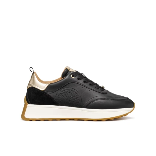 Amabel Woman's Modern Sneaker in Black, Size 41, Crafted From Premium Nappa and Suede for Breathable Comfort and Everyday Styling with a Touch of Refinement, D56MDA.08522.C9999 - Geox - Image 2