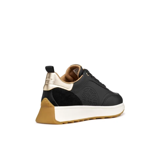Amabel Woman's Modern Sneaker in Black, Size 41, Crafted From Premium Nappa and Suede for Breathable Comfort and Everyday Styling with a Touch of Refinement, D56MDA.08522.C9999 - Geox - Image 4