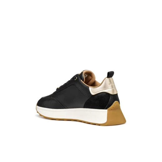 Amabel Woman's Modern Sneaker in Black, Size 41, Crafted From Premium Nappa and Suede for Breathable Comfort and Everyday Styling with a Touch of Refinement, D56MDA.08522.C9999 - Geox - Image 5