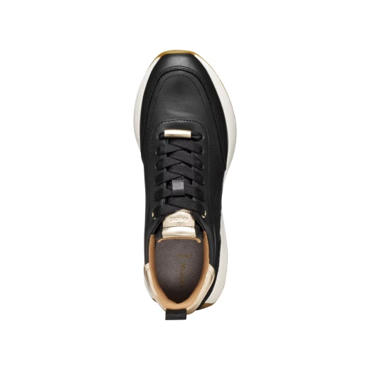 Amabel Woman's Modern Sneaker in Black, Size 41, Crafted From Premium Nappa and Suede for Breathable Comfort and Everyday Styling with a Touch of Refinement, D56MDA.08522.C9999 - Geox - Image 6