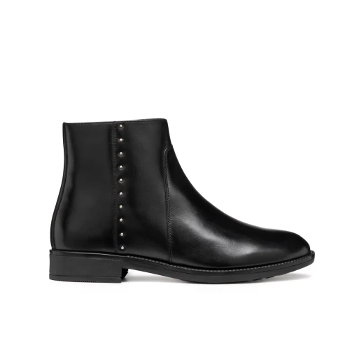 Geox Jaylon 2 Women's Ankle Boots Black Leather Size 38 Comfortable Low Heel Chelsea Boot Design Breathable Elasticated Side Panel Elegant Urban Everyday Wear Geox Jaylon 2 Women's Ankle Boots Black Leather Size 38 Comfortable Low Heel Chelsea Boot Design Breathable Elasticated Side Panel Elegant Urban Everyday Wear