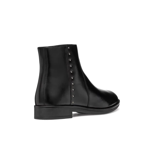 Geox Jaylon 2 Women's Ankle Boots Black Leather Size 38 Comfortable Low Heel Chelsea Boot Design Breathable Elasticated Side Panel Elegant Urban Everyday Wear - Geox - Image 5