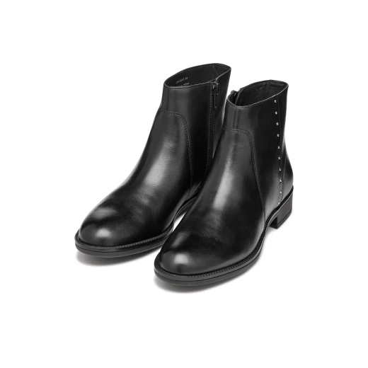 Geox Jaylon 2 Women's Ankle Boots Black Leather Size 38 Comfortable Low Heel Chelsea Boot Design Breathable Elasticated Side Panel Elegant Urban Everyday Wear - Geox - Image 7
