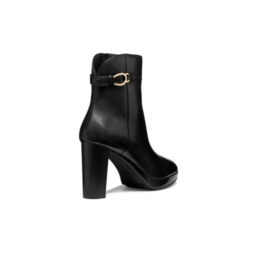 Geox Walk Pleasure 85 Woman Ankle Boots Black Leather Platform Heel Comfortable Breathable Design Size 41 Women's Footwear with Cushioned Insole D56TFA.00043.C9999 - Versa - Image 4