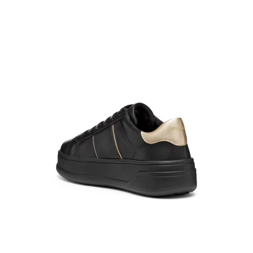 Geox Spherica ECUB-2 Woman's Sneaker Black Nappa Leather Flatform 36 Ultra Breathable Cushioning Stylish Design for Women's Casual Wear - Geox - Image 5